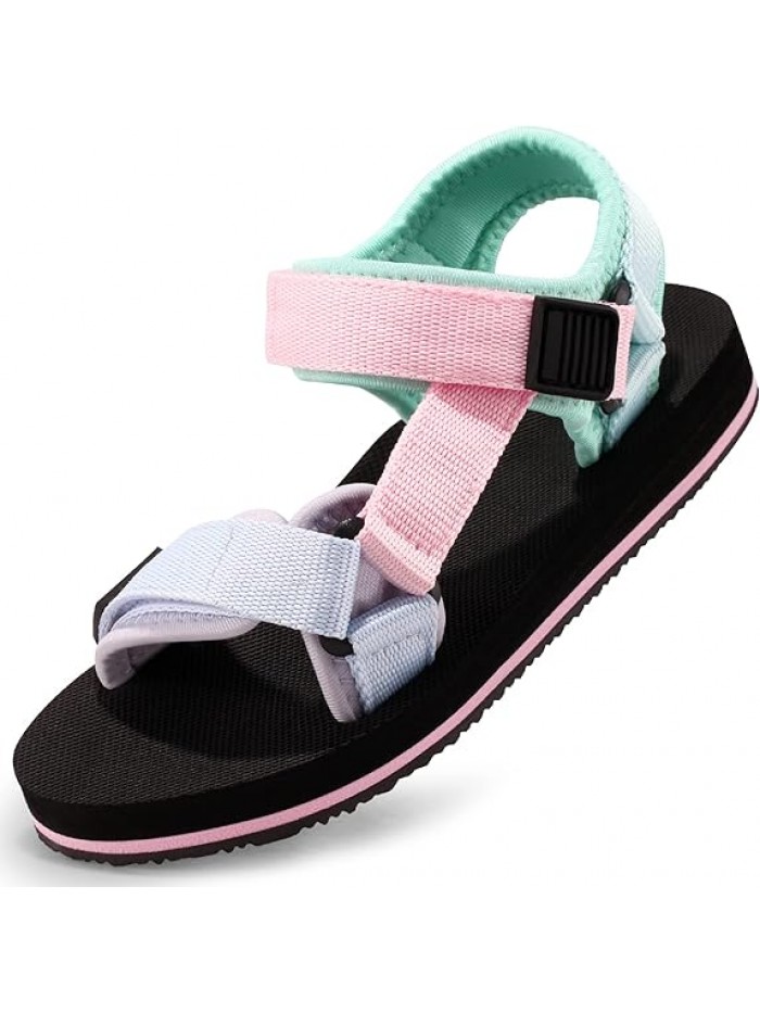 Yellow Unisex-Child Big Kids Sandals Adjustable Straps Slip on Athletic Sandals Outdoor Casual Shoes