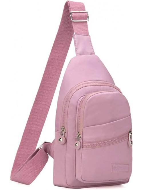 Lilac Small Sling Backpack Crossbody Sling Bag, Ch...