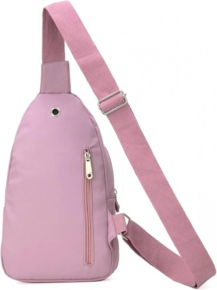 Lilac Small Sling Backpack Crossbody Sling Bag, Chest Bag Daypack Fanny Pack Cross Body Bag for Outdoors Hiking Traveling