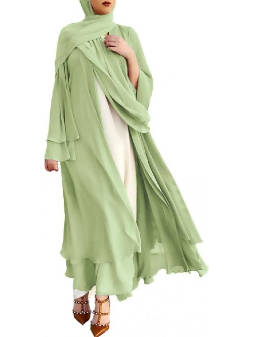 Women Muslim Cardigan Abaya Maxi Dress Open Front ...